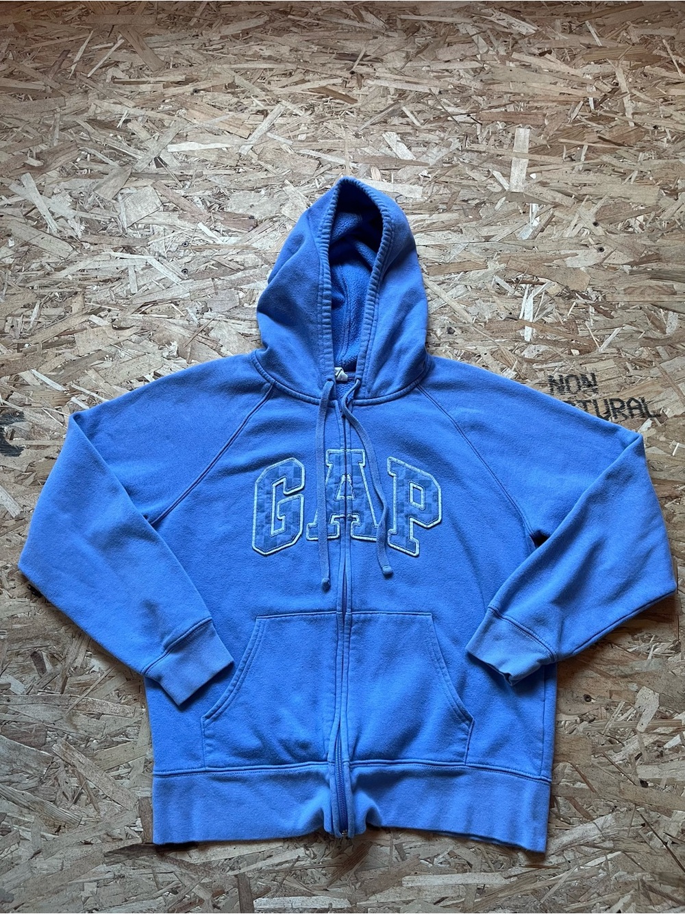 GAP  Light Blue Full-Zip Hoodie with Front Pockets